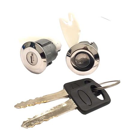ASP:Ford 10-cut Chrome Door Lock Set